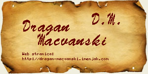 Dragan Mačvanski vizit kartica